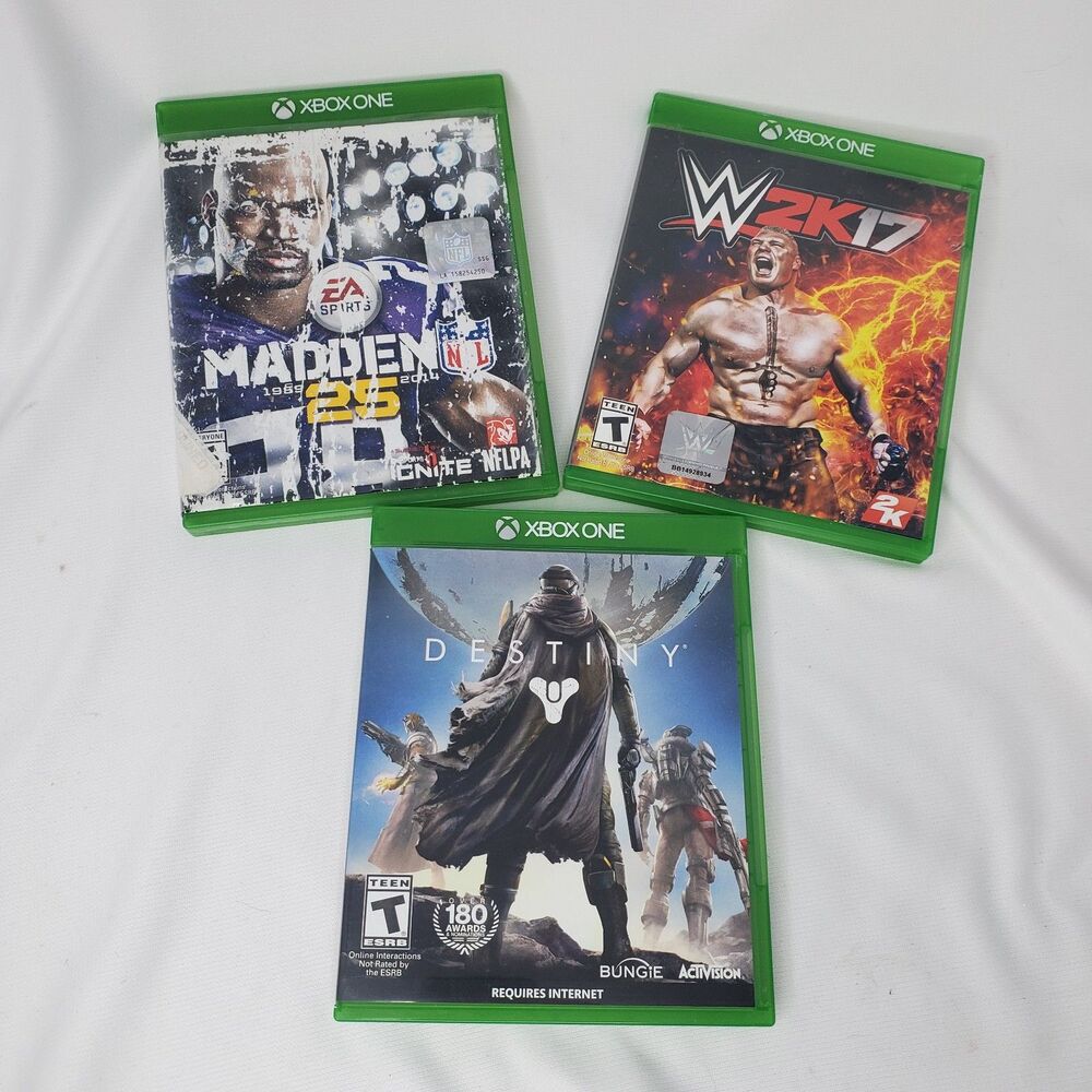 Lot of 3 Xbox One Games Madden 25, W2K17, Destiny